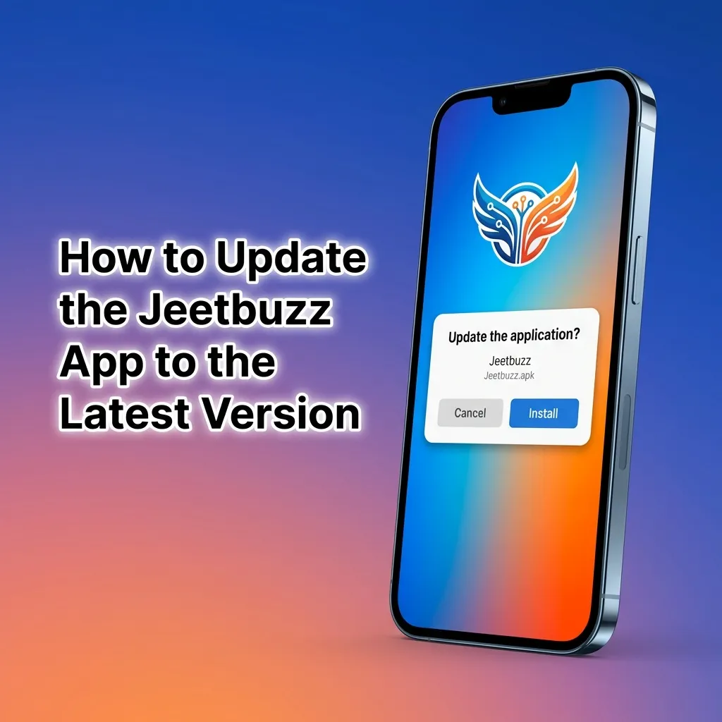 Jeetbuzz app icon on iPhone screen showing automatic web-based updates without manual installation required