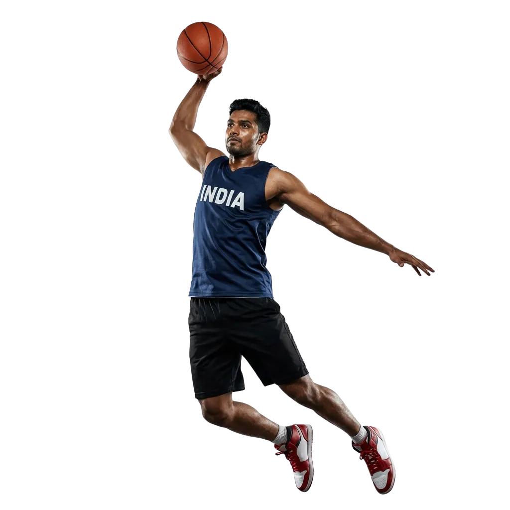 Indian basketball betting platform showing NBA, EuroLeague odds with ₹15,000 welcome bonus and live betting options