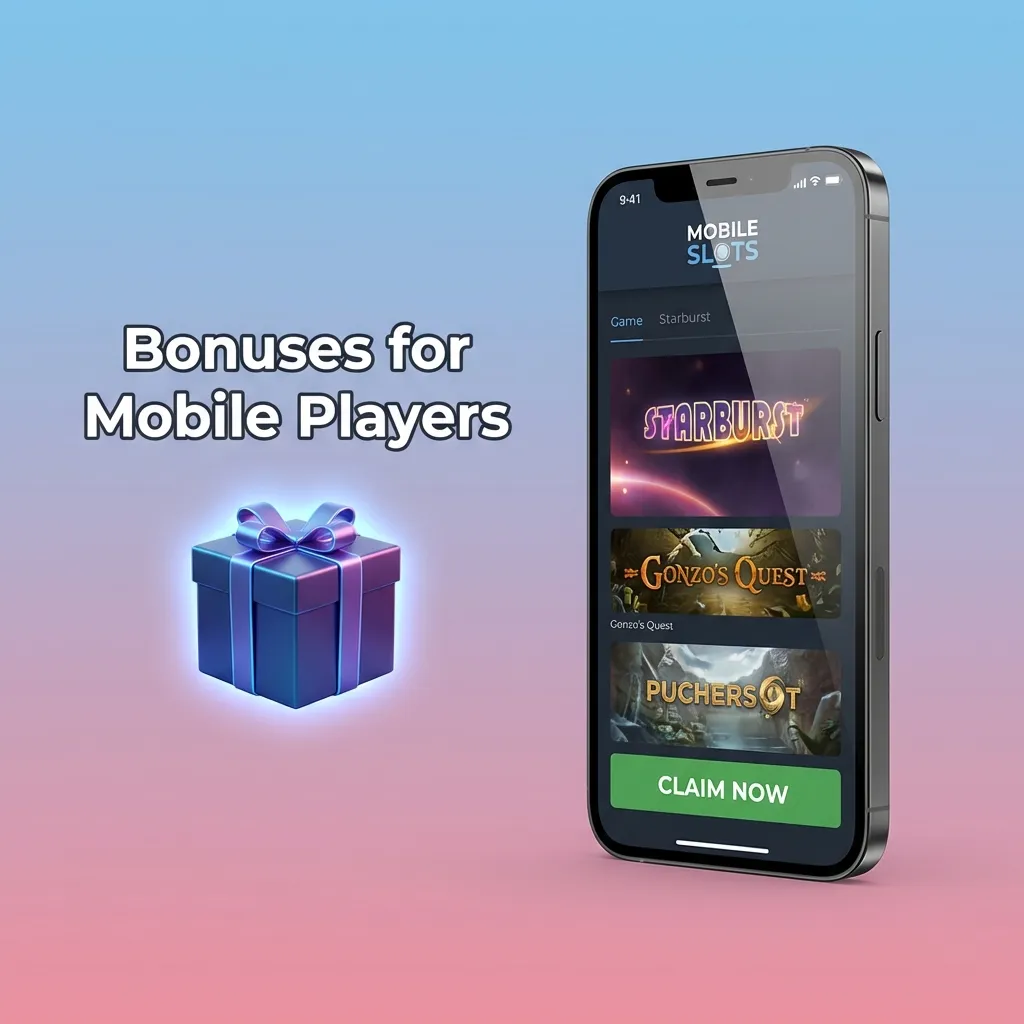 Mobile casino bonuses displayed on smartphone screen showing deposit match offers and free bet promotions