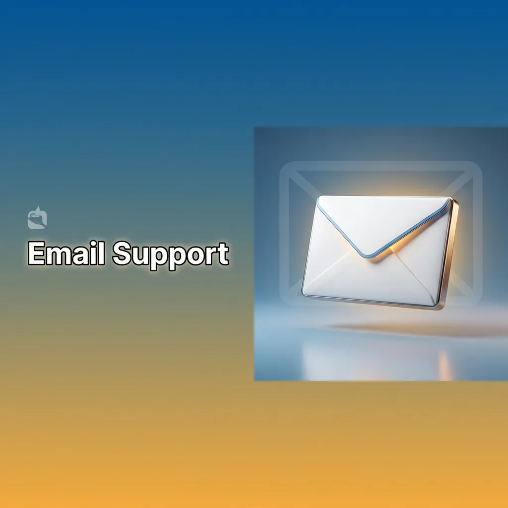Email icon with envelope symbolizing customer support for document submissions and detailed inquiries