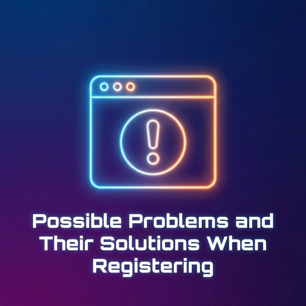 Troubleshooting guide showing common registration problems like OTP delays, expired links, and duplicate accounts with solutions