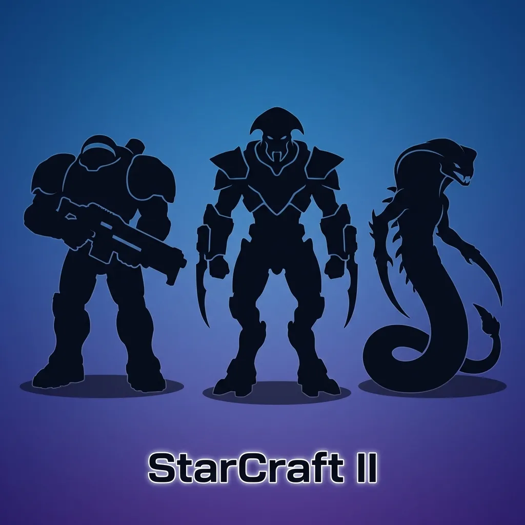 StarCraft II competitive gaming screenshot showing real-time strategy gameplay with multiple units and resource management