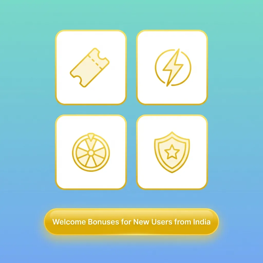 Welcome bonuses for Indian users showing casino and sports betting offers up to ৳1,60,000 with deposit requirements