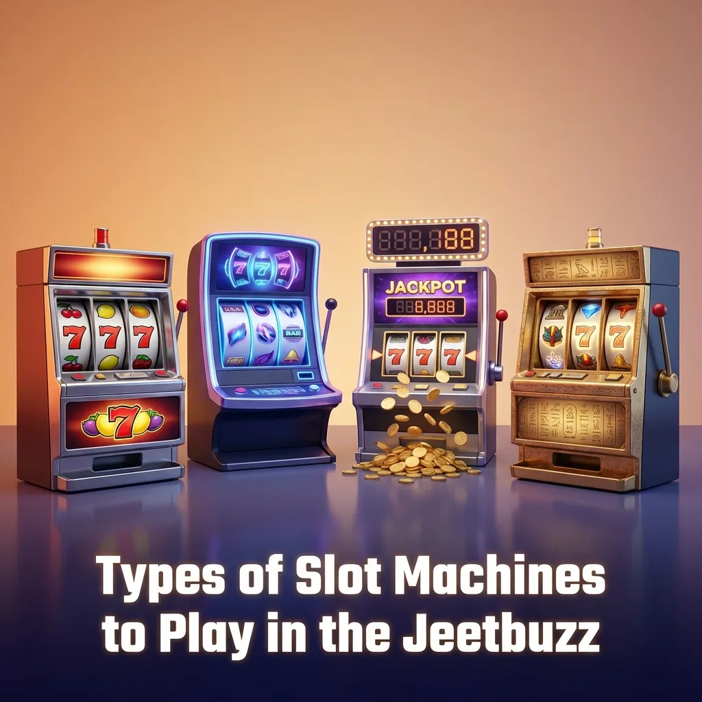 Jeetbuzz online casino slot machine collection featuring classic, video, Megaways, progressive jackpot, and cluster pays games